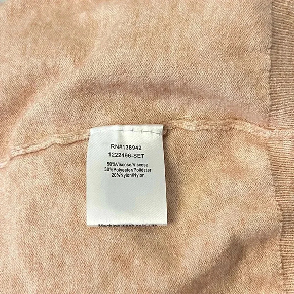 OnTwelfth Cardigan And Top Two Piece Set Salmon Viscose Blend - Picture 11 of 11